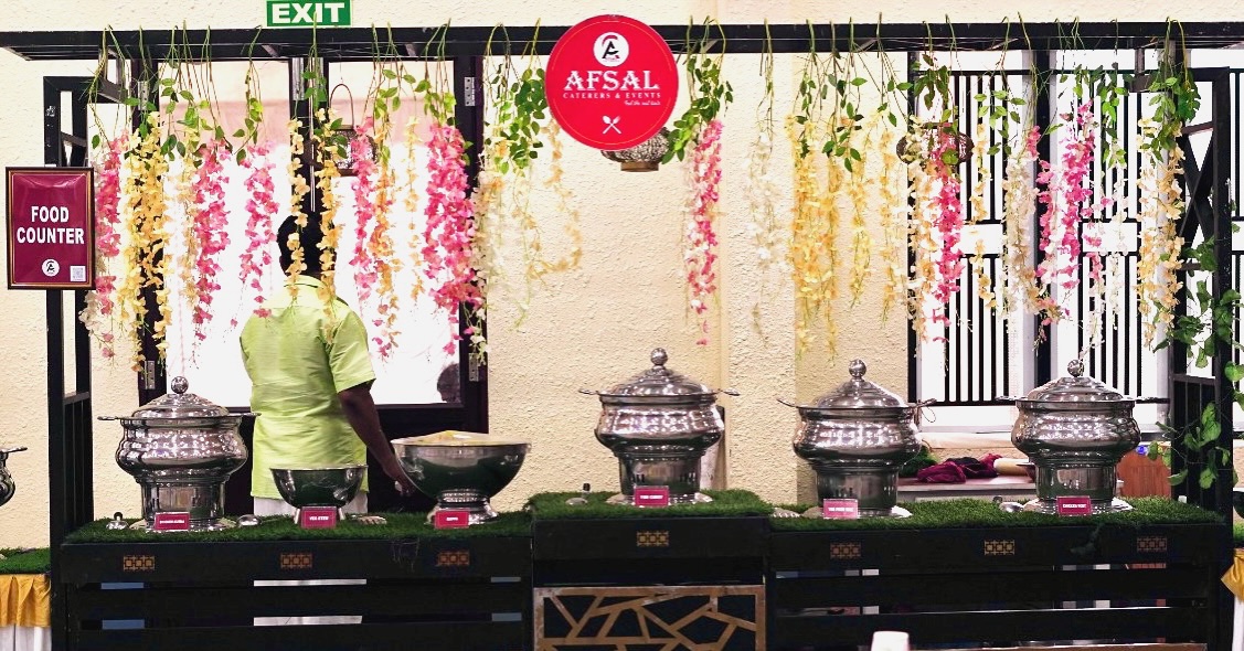 Afsal Caterers banquet dining setup
